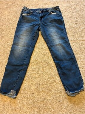 Encore Jeans Women’s Medium-Dark Blue Boyfriend Jeans